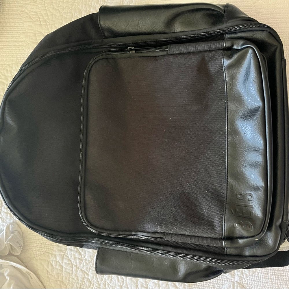 Black Leather Backpack